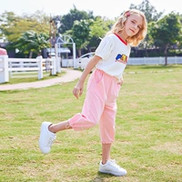 Белый топ+розовые брюки [набор 9 для 10 юаней]