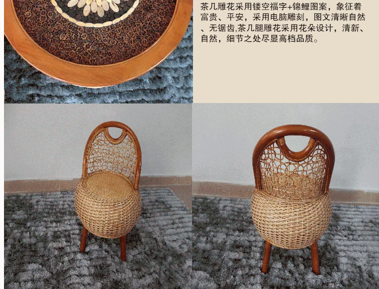 Wicker ghế ba mảnh bàn ban công và ghế năm mảnh phòng khách đồ nội thất giải trí bàn ghế ngoài trời vườn cà phê bàn ​​ghế kết hợp bàn ghế ăn ngoài trời
