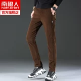 Мужские вельветовые зимние штаны для отдыха, коллекция 2021, свободный прямой крой