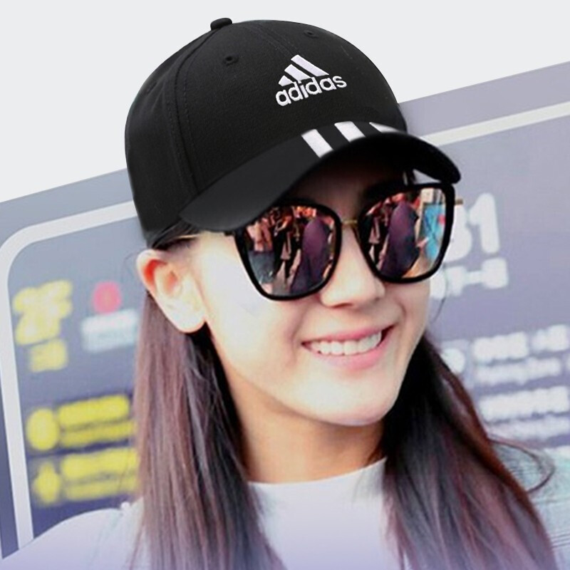 Mũ Adidas nam và nữ mũ mũ đôi mô hình du lịch ngoài trời mũ thể thao mũ đen mũ bóng chày - Mũ thể thao mũ phớt