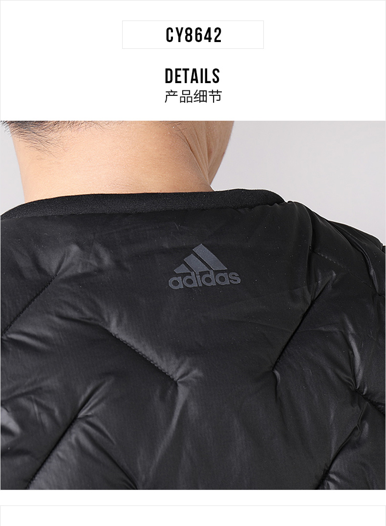 Adidas nam 2018 mùa đông mới thể thao quần áo thể thao xuống vest vest vest CY8642 áo khoác nam có mũ adidas