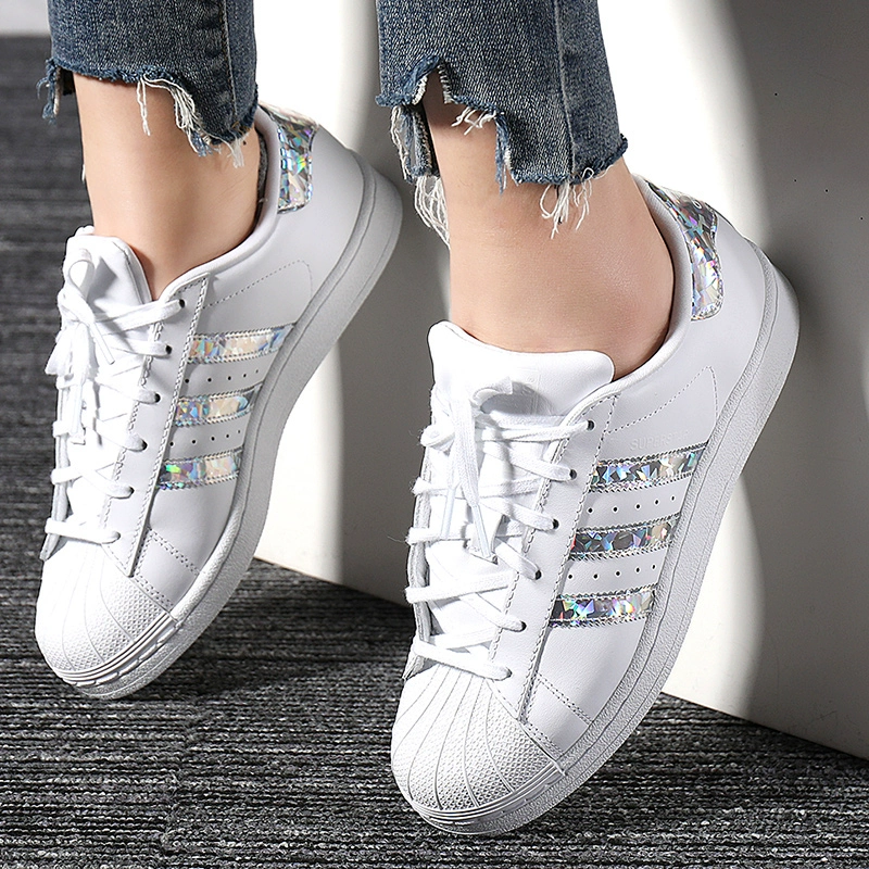 Giày thể thao nữ Adidas clover 2019 mùa đông mới cổ điển giày đế xuồng đế bằng giày đế bằng - Dép / giày thường