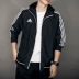 Adidas Men Tops 2018 mùa thu trùm đầu dệt thoáng khí Áo khoác thể thao thông thường BQ6894 Áo khoác thể thao / áo khoác