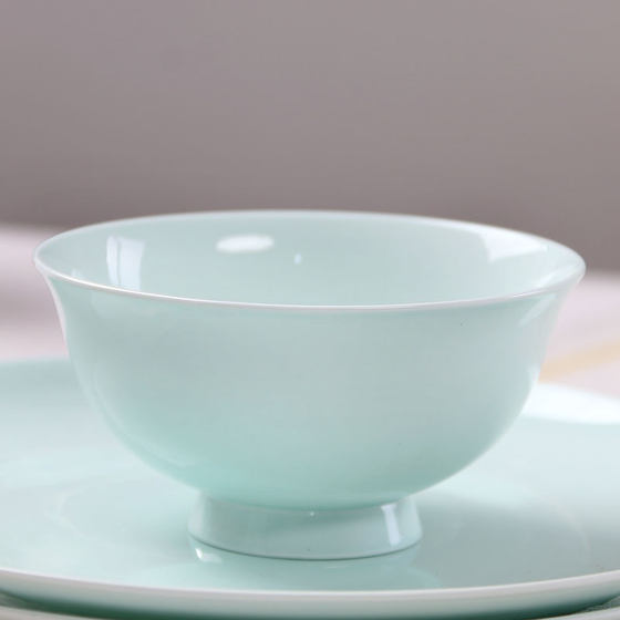 碗家用单个创意中式吃饭碗米饭碗景德镇微波炉碗骨瓷碗青瓷吃饭碗