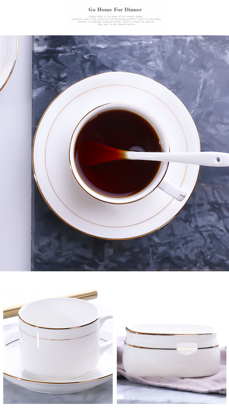 JingTianGe up phnom penh appliance household small European - style key-2 luxury afternoon tea coffee cups and saucers ceramic suit coffee cup