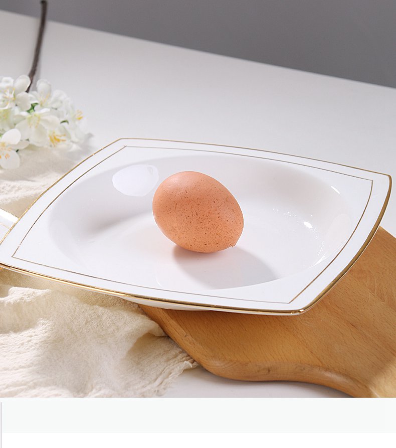 Ceramic plates home dishes deep shallow dish dish of ipads China porcelain plate plate dishes cooking soup plate creative deep dish