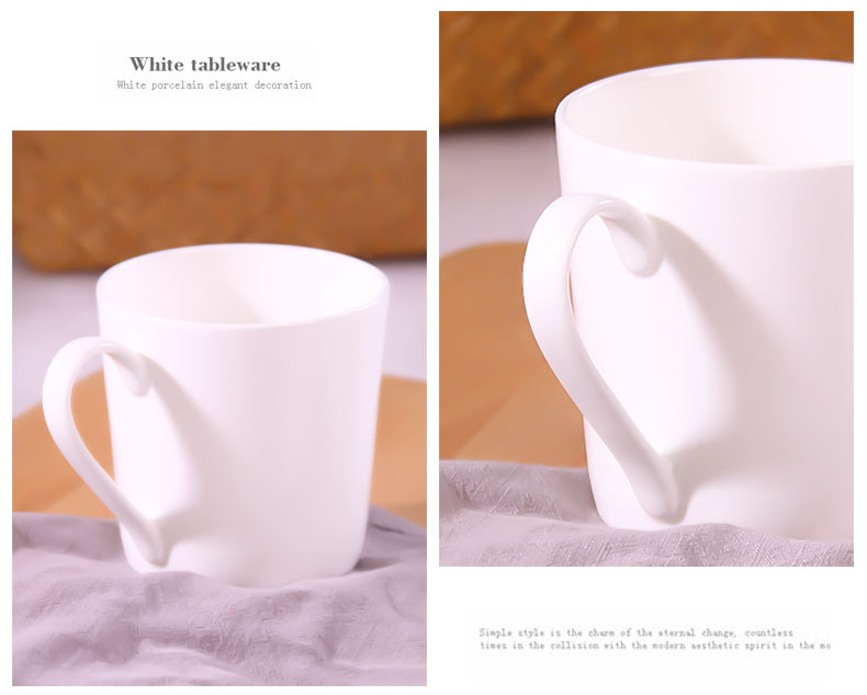 CPU creative move household milk tea Cup white mugs glass ceramic office coffee Cup milk Cup