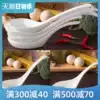 Jingtian He Jingdezhen pure white lead-free bone china spoon Large soup spoon round spoon Rice spoon Large spoon swan