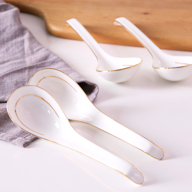Creative Phnom Penh Spoon Drink Soup Tablespoon Bone porcelain spoon Spoon Meal Spoon Small Soup Spoon ceramic Home Spoon Tablespoon Spoon small spoon