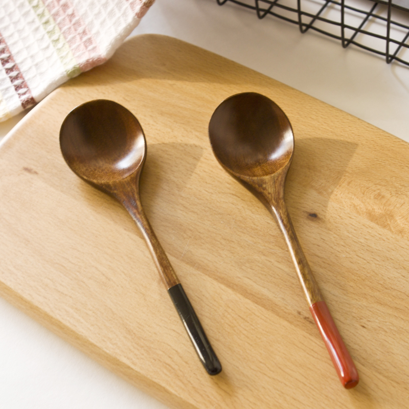 Wooden spoon baby spoon creative spoon cute small wooden spoon Korean children's wooden rice spoon household wooden spoon