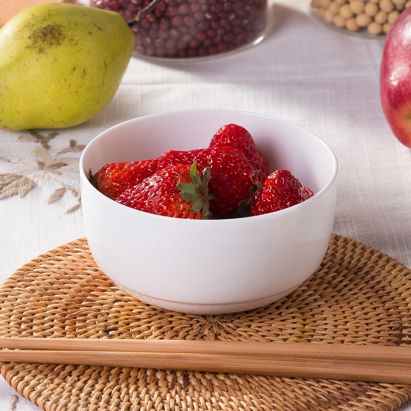 Jingdezhen creative pure white household ipads bowls move small bowl Korean Japanese ceramics tableware rice bowls rainbow such use