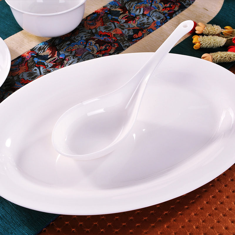 Jingdezhen ceramic contracted a total of 10 Chinese 56 dishes set tableware bowls of ipads plate combination dishes