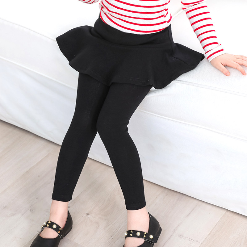 Girls leggings skirt fake two pieces baby leggings autumn dress girl skirt pants spring and autumn pure cotton children's pants outerwear