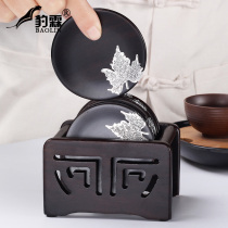 Ebony insulation mat tea mat tea cup cushion Cup tray kung fu tea set accessories tea ceremony zero with creative solid wood creativity