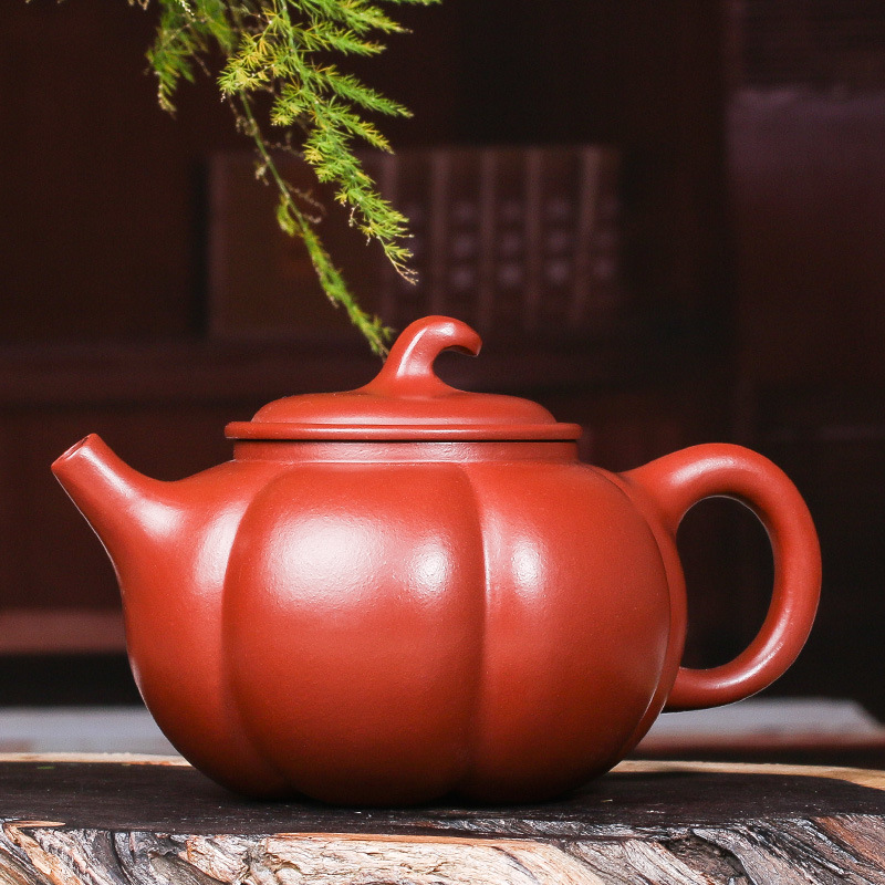 Leopard. Authentic yixing teapot pumpkin pot of 250 cc undressed ore dahongpao it checking household utensils