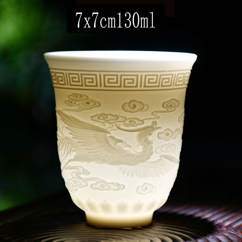 The early panther ceramic cups one kung fu master cup single little tea light household jingdezhen porcelain ipads porcelain sample tea cup