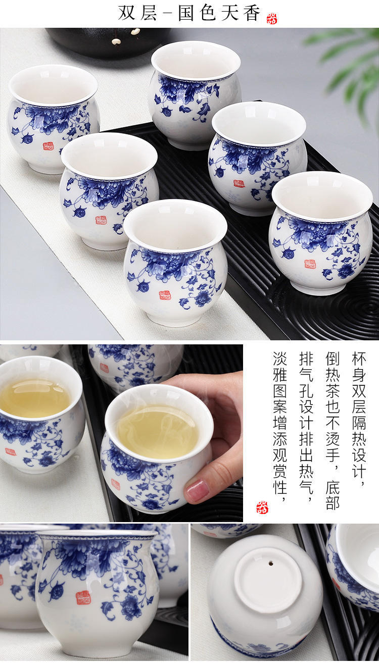 Up with kung fu small ceramic cups of tea light bowl home a single sample tea cup a cup of tea jingdezhen Japanese master