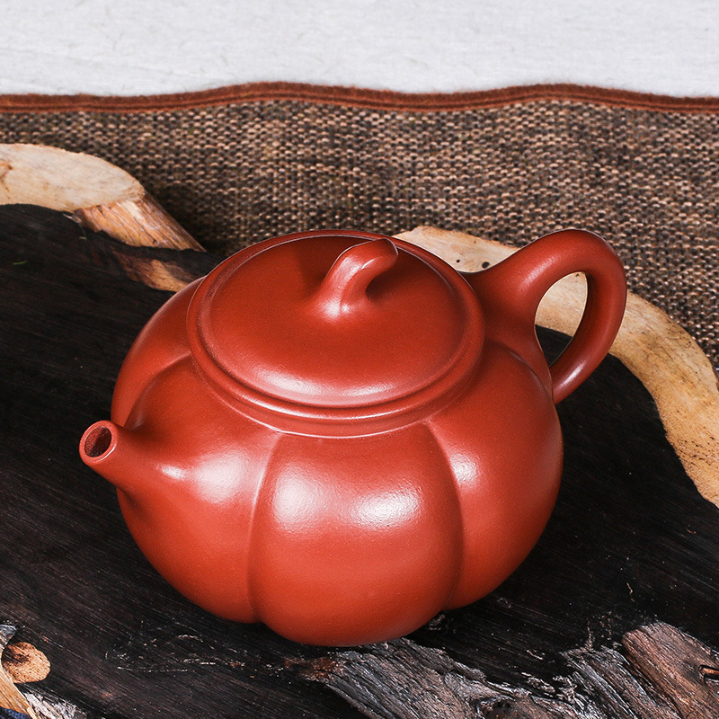 Leopard. Authentic yixing teapot pumpkin pot of 250 cc undressed ore dahongpao it checking household utensils