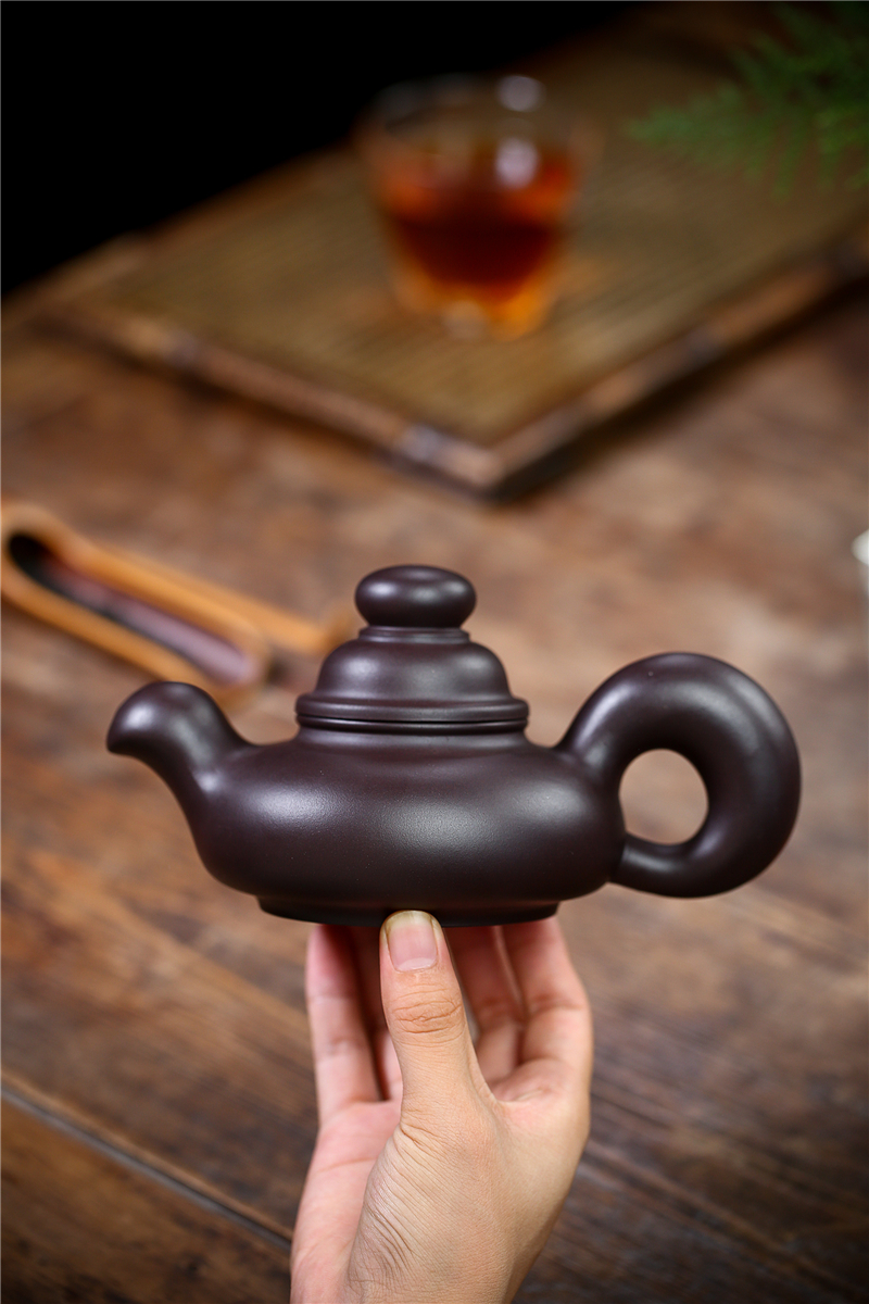 Leopard lam, yixing pure manual it the rule size han purple clay teapot priests kung fu tea set suits for