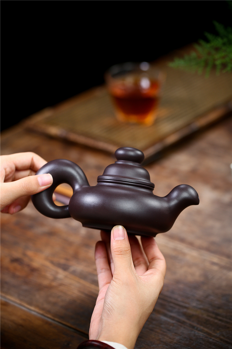 Leopard lam, yixing pure manual it the rule size han purple clay teapot priests kung fu tea set suits for