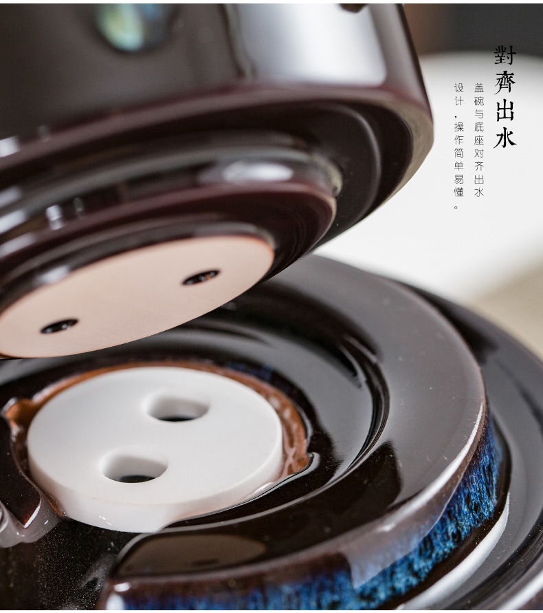 Leopard lam, up built light tea suit household temmoku glaze ceramic teapot masterpieces kung fu tea cup, tea
