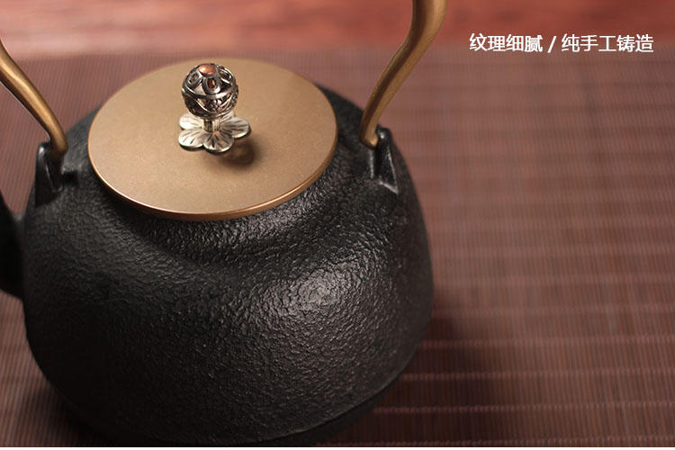 Leopard lam, pig iron pot of cast iron tea kettle Japanese household pure manual household electrical TaoLu kettle boil tea pot