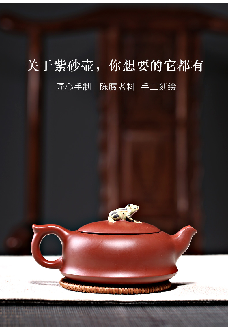 Leopard lam, yixing masters are it pure hand - made ball hole, xi shi tea pot size capacity of the single tea set