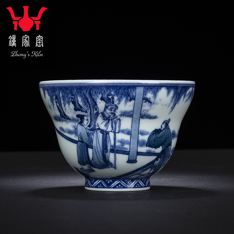 Clock home up jingdezhen hand - made character cup to maintain pressure hand cup sample tea cup cup kung fu master cup single CPU