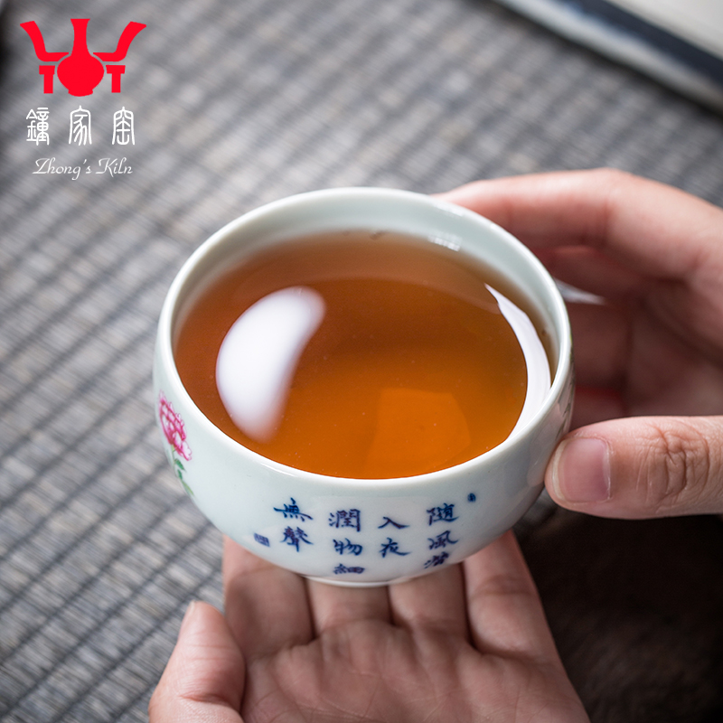Clock home up porcelain jingdezhen porcelain cups color bucket personal special master kung fu tea cups of tea cups