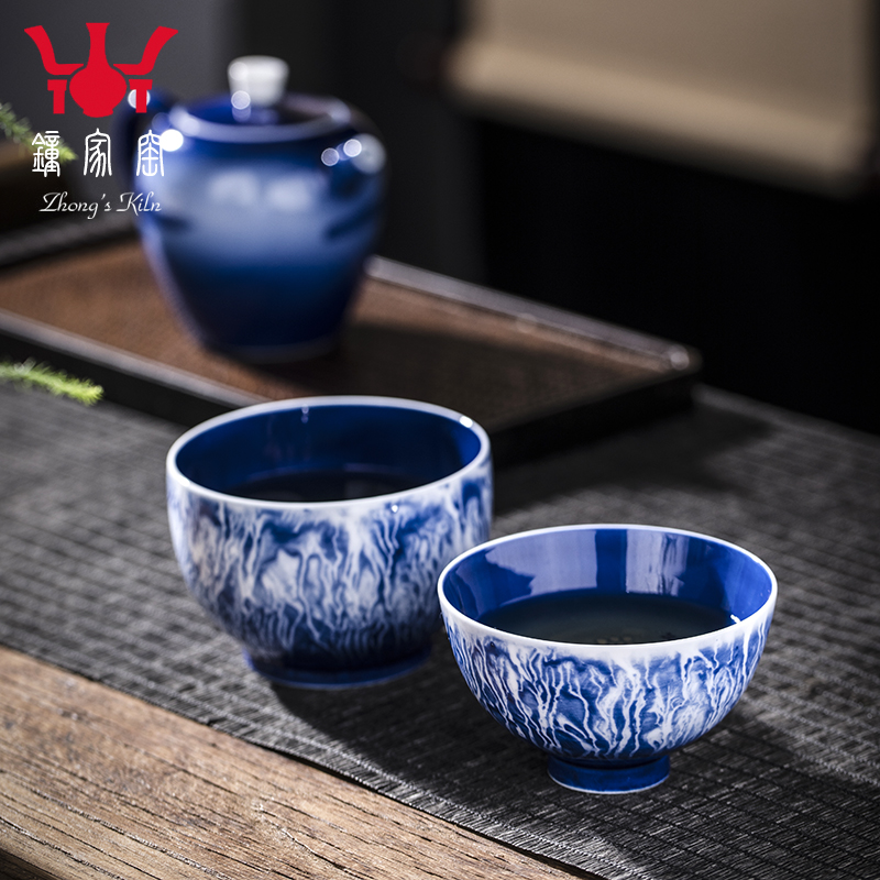 Clock tea house up with jingdezhen high - end checking tea kungfu tea cup sample tea cup with personal use tea cups