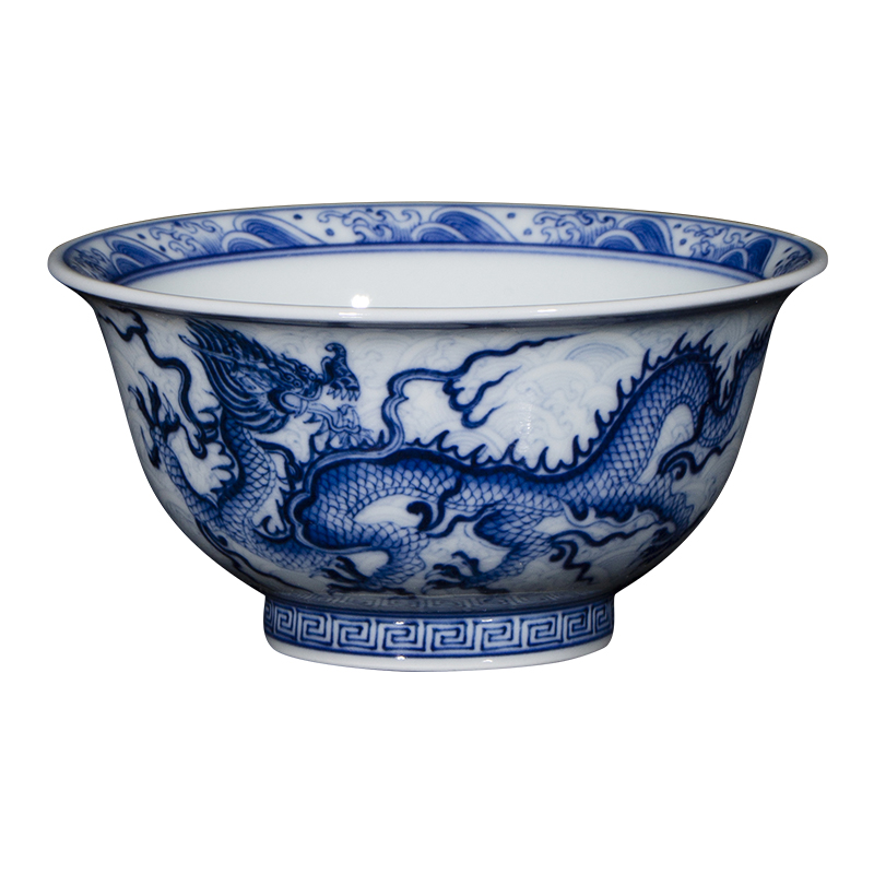 Clock home trade, one cup of jingdezhen porcelain maintain dragon grain ceramic cups individual high - end kung fu tea set sample tea cup