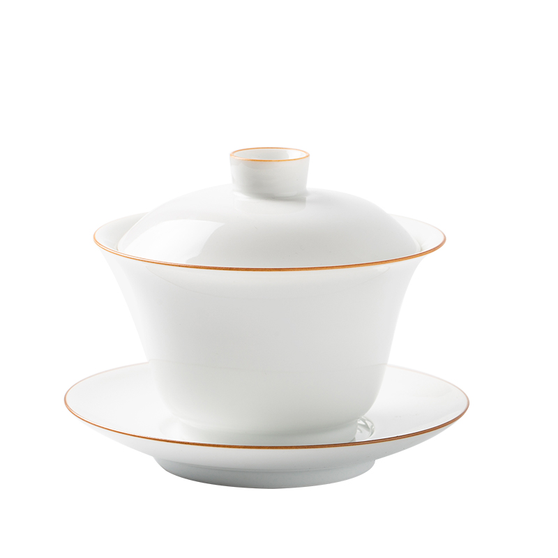 Clock home up with pure manual tureen jingdezhen porcelain cups of a complete set of kung fu tea set three to make tea tureen large bowl