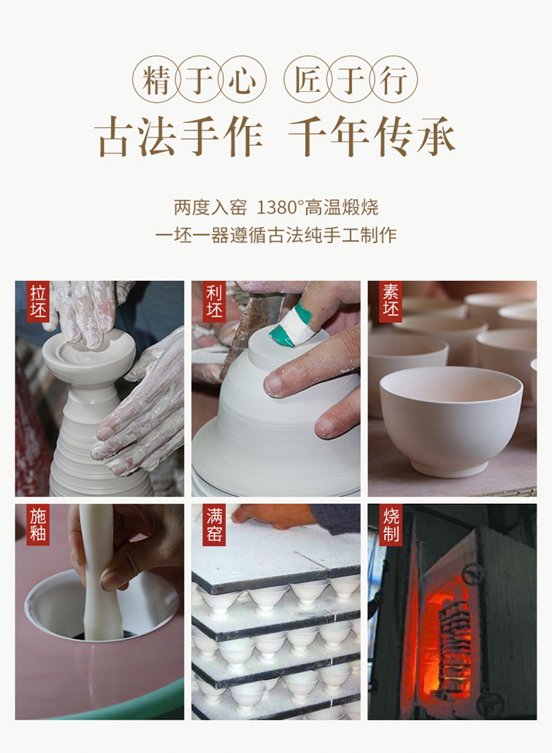 Ji blue bell home up with master of jingdezhen ceramic cups manual double glaze bell cup kung fu tea set personal cup