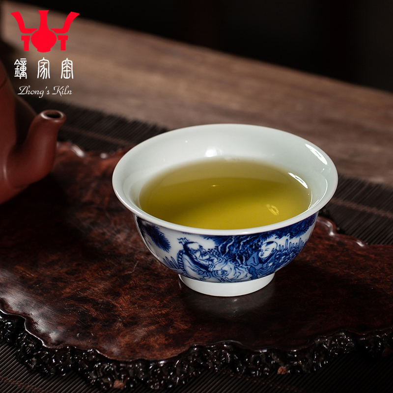 Clock at jingdezhen up maintain master cup pure hand draw archaize characters of ceramic kung fu tea master single CPU