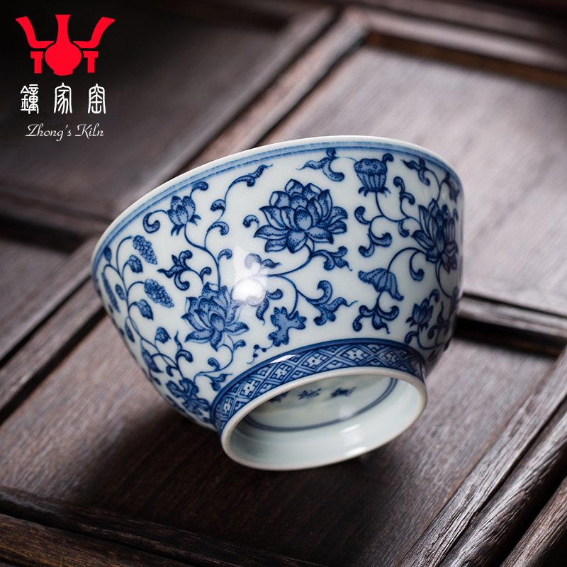 Maintain master clock home up CPU single CPU hand - made porcelain teacup pure manual jingdezhen tea lotus flower small tea cups