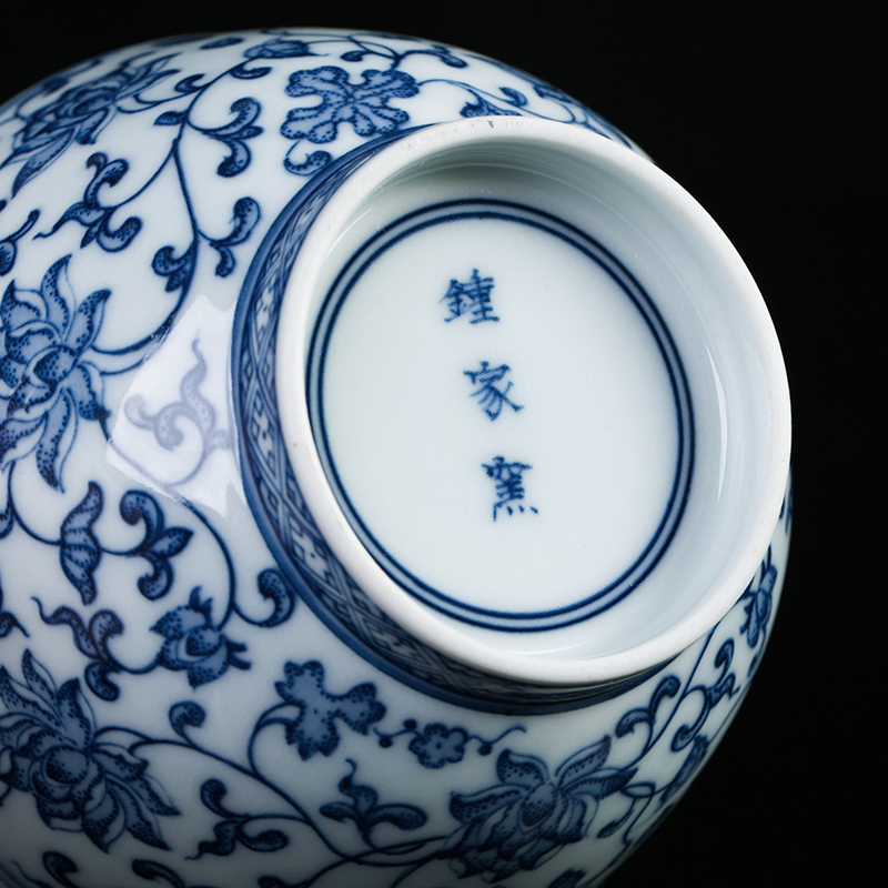 Maintain master clock home up CPU single CPU hand - made porcelain teacup pure manual jingdezhen tea lotus flower small tea cups