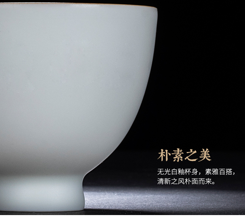 Clock home up porcelain teacup private custom jingdezhen ceramic cups and write the master cup kung fu tea cup