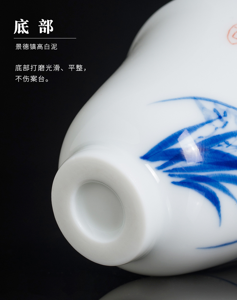 Clock home trade, one cup of single CPU jingdezhen hand - made by patterns noggin kunfu tea bowl jade mud bell cup