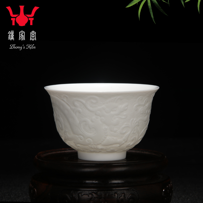 Clock home trade, one cup of jingdezhen ceramic cups manual tea set porcelain sample tea cup cup single CPU kung fu master