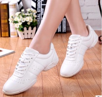 Athletic bodybuilding shoes White gymnastics casual shoes men and women adult children same square dance shoes promotion