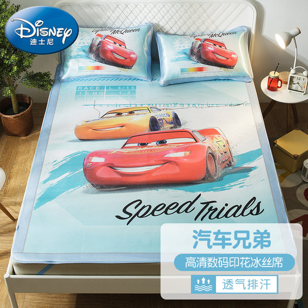 Disney 迪士尼 卡通冰丝凉席三件套 天猫优惠券折后￥48起包邮（￥98-50）多款可选