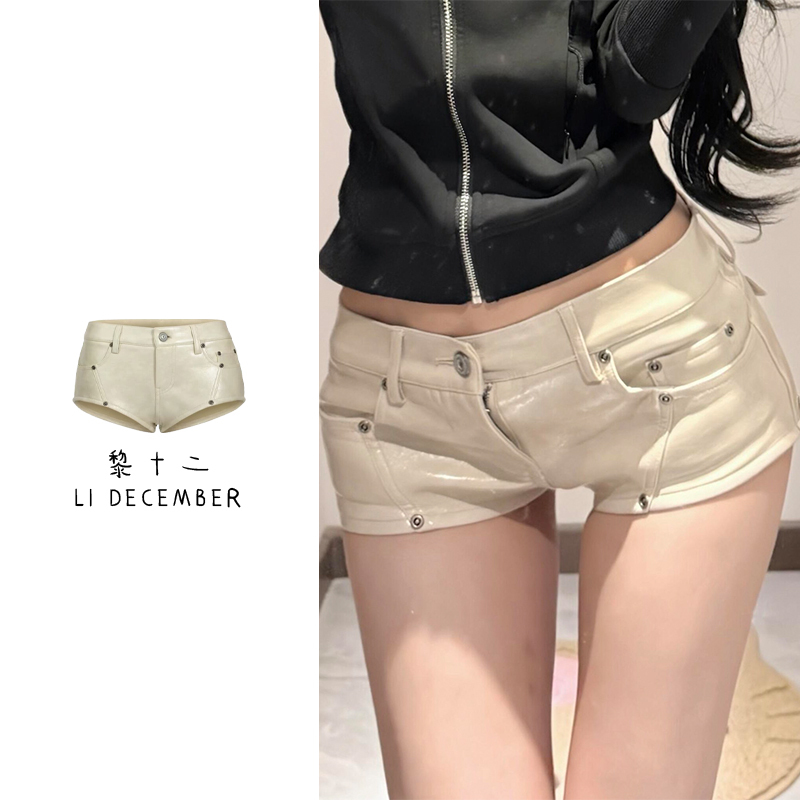 American-Style Hot Girl Retro Oil Wax Pu Leather Low-Waist Ultra-Short Shorts for Women 2026 Spring and Autumn New Slim-Fit Hip-Hugging Hot Pants Trendy American-Style Hot Girl Retro Oil Wax Pu Leather Low-Waist Ultra-Short Shorts for Women 2026 Spring and Autumn New Slim-Fit Hip-Hugging Hot Pants Trendy