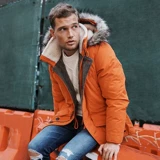 Abercrombie Fitch American AF на искренний мужской пайкер Паркер.