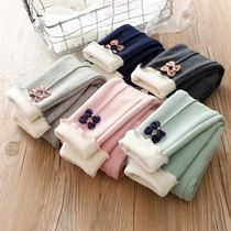 3-9 years old baby pants girls 4 autumn and winter clothes New thick and velvet culottes 5 little girl 6 cotton base