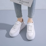 Демисезонная белая обувь на платформе, высокая спортивная обувь для отдыха, популярно в интернете, европейский стиль