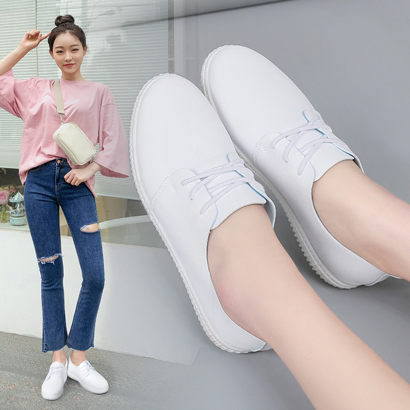 Small White Shoes Woman 2022 Spring paragraph Breathable New 100 Lapped Thick Bottom Casual Bag Shoes Flat Bottom Student Canvas Board Shoes Summer