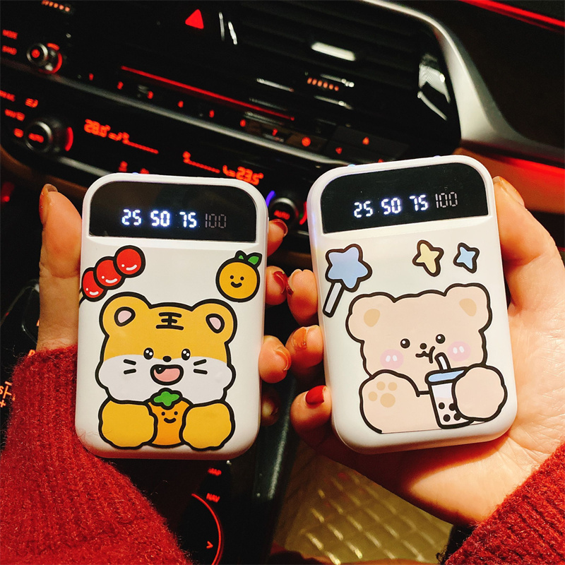Mobile charging ultra-thin 20000 mAh small portable own line three-in-one cute mini cartoon oversize