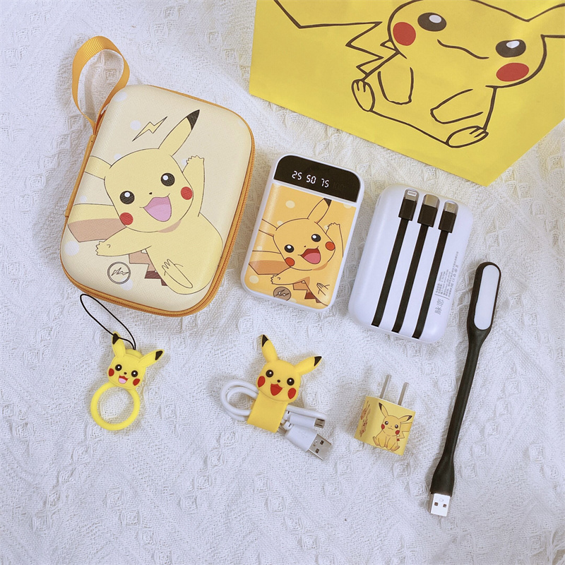 Mobile charging 20000 mAh ultra slim portable cute own line three-in-one large capacity action power female
