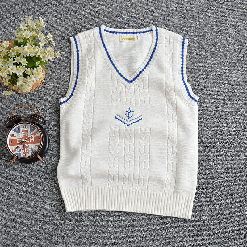 Của nam giới Knit Vest Mùa Thu Mùa Đông Tóc Vest Không Tay Áo Len Hàn Quốc Mace Một V-Cổ Đầu Gối Vai Vài Tinh Khiết Xu Hướng