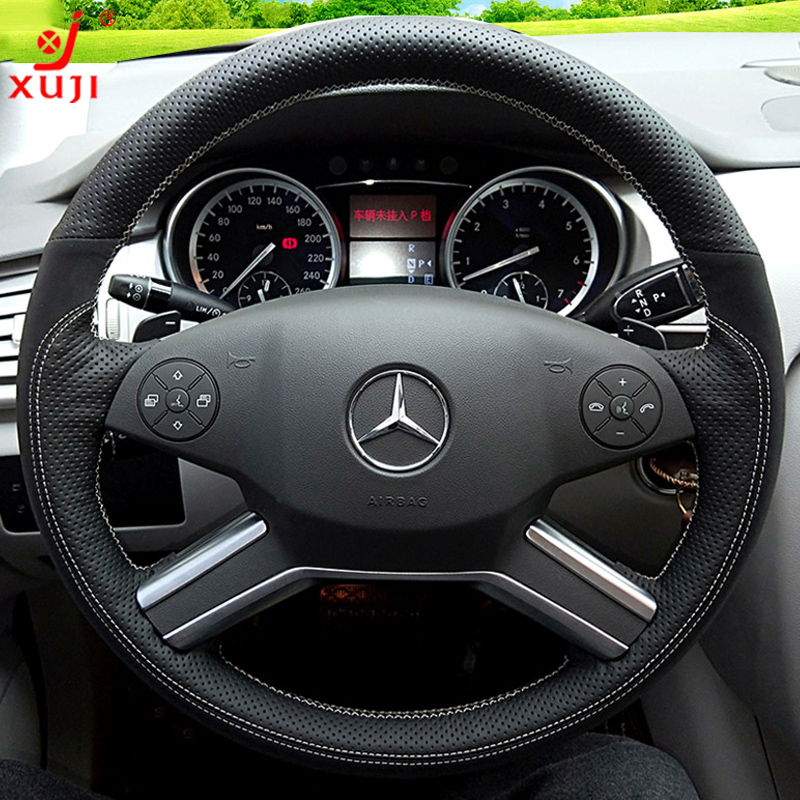 Xu Ji Mercedes-Benz GL350GL400 ML320400 new R320 400 E260 leather hand-sewn steering wheel cover